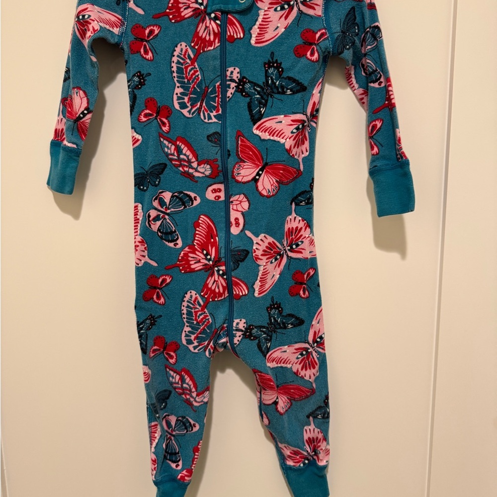 Hanna Andersson Baby Zip Sleeper In Organic Cotton Bold Butterflies 18-24 months